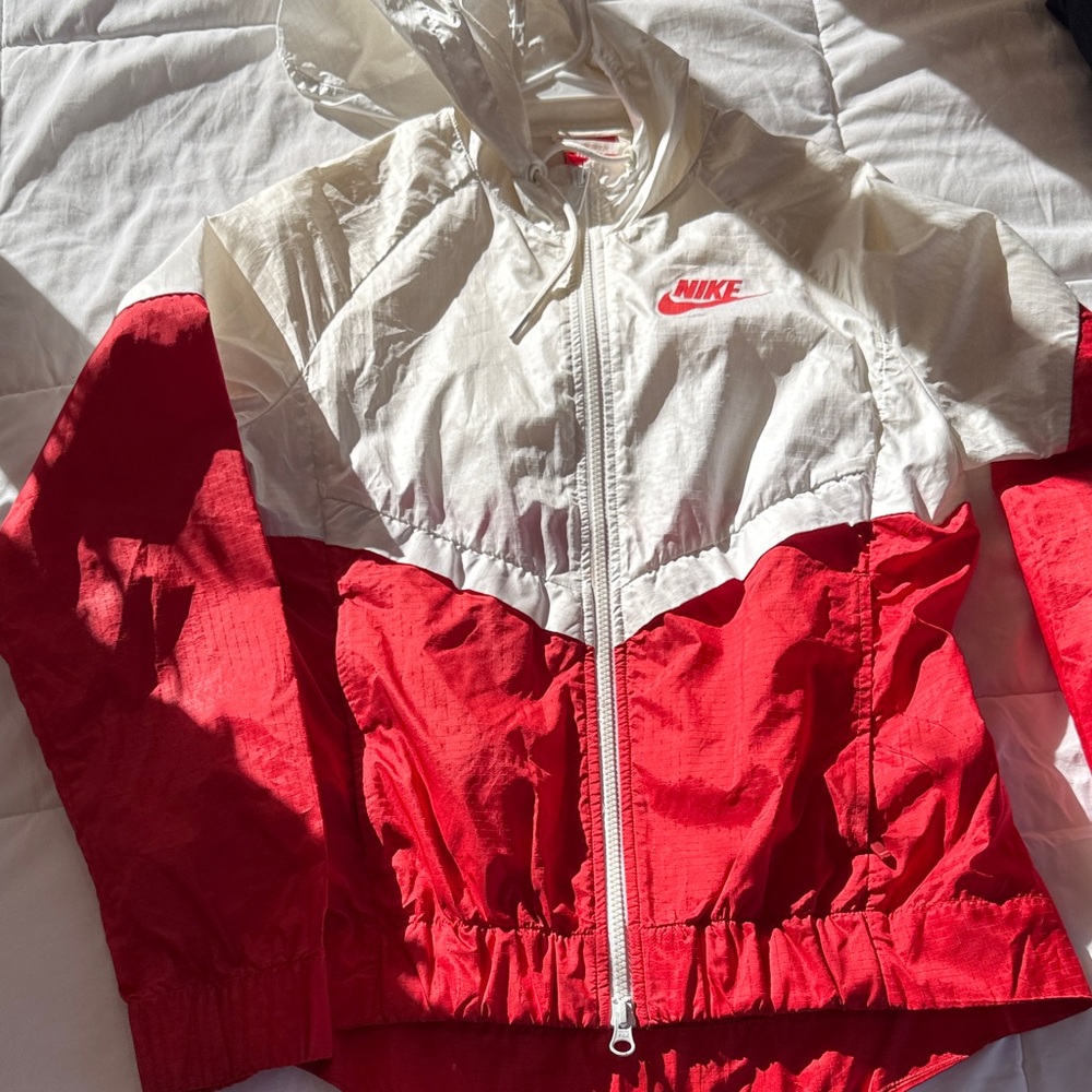Nike Red and White windbreaker